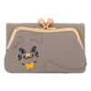 ANNASUI Women's Titi Soft Bifold Wallet with Clasp Closure, Gray, 318081. This cute mini wallet features a cat design.