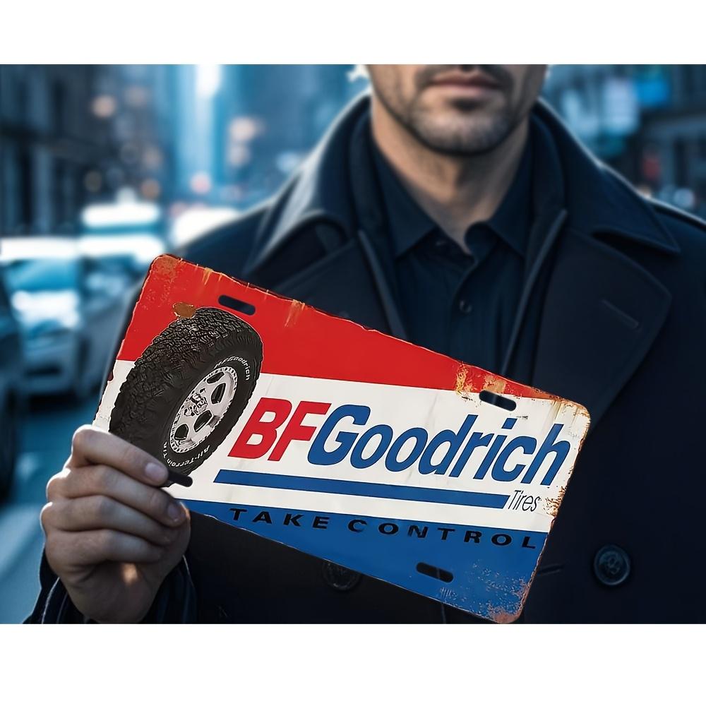 

D Flat pc Vintage Iron Sign x Inch (xcm) Retro Car Tire Tread Bold Lettering Wall Art Durable Metal Plaque 15x30cm(5.9x7.8inch)