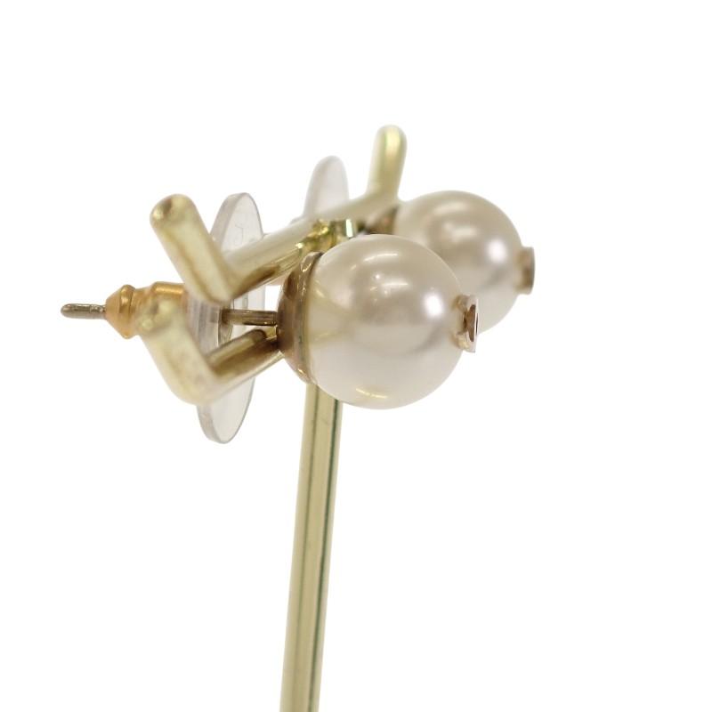 CHANEL  Pierce gold metal/Fake pearl Women