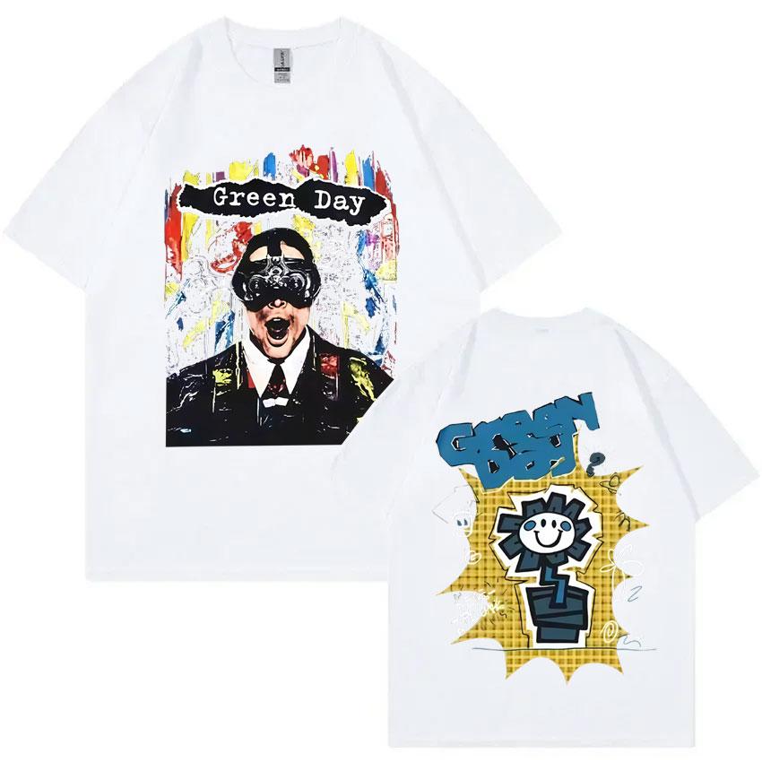 Limited Punk Rock Band Green Day T Shirt Men Women Clothing Hip Hop Gothic Popular Tshirts Men's Casual Cotton Vintage T-shirts