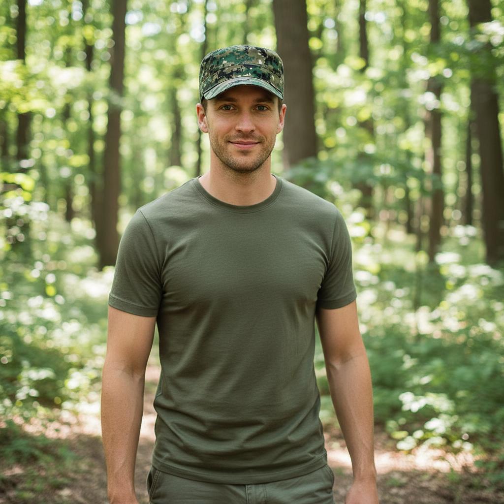 Men Women Camping Fishing Combat Flat Top Hat Baseball Cap Headwear Sun Protection Cap