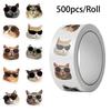 50-500PCS Cute Cat Meme Stickers Roll Trendy Kitten Stickers for Laptop Water Bottle Skateboard Phone Luggage Kids Adult Gift