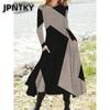 JPNTKY Fashion Autumn Winter Long Sleeve O-Neck Casual Dresses