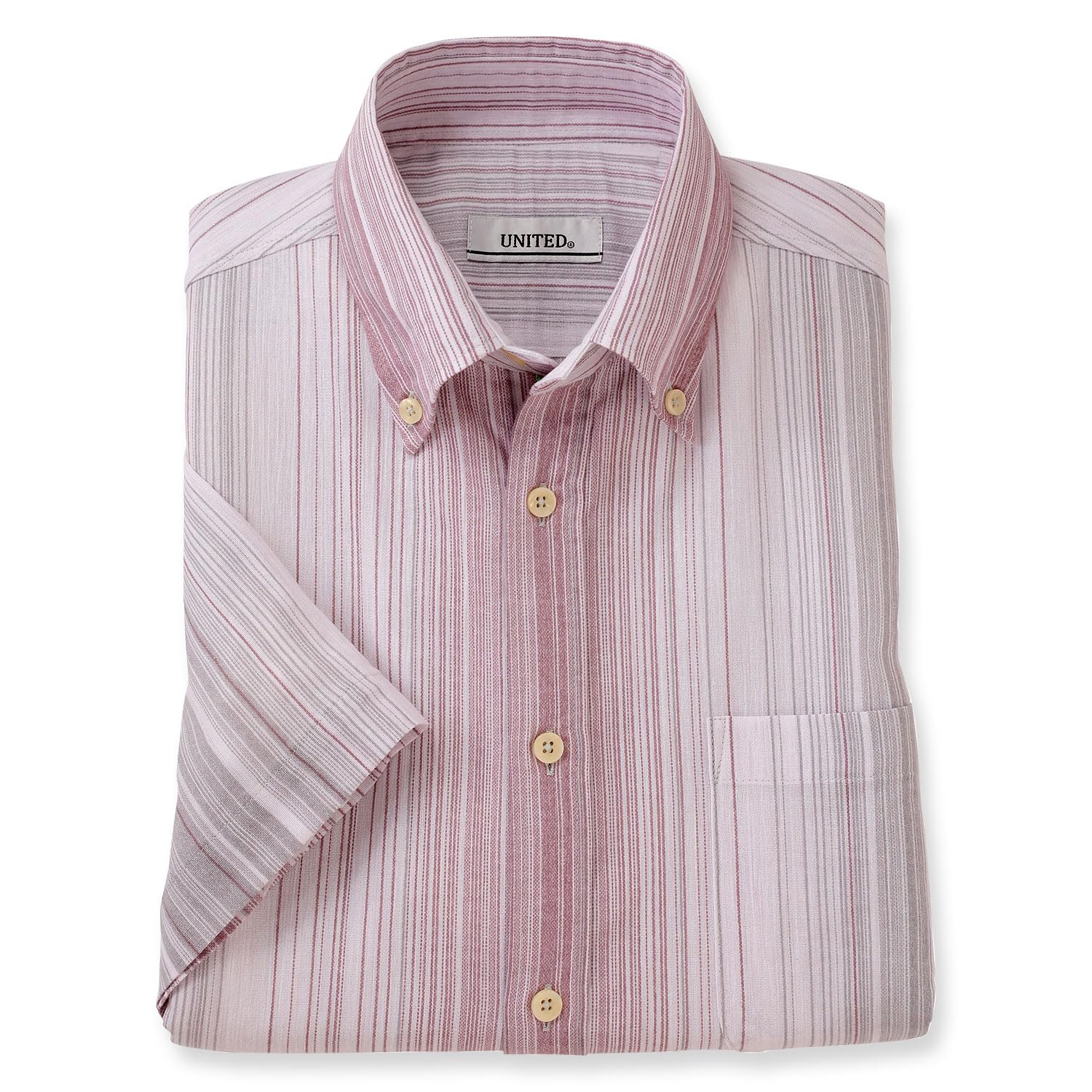 

Сделано в Такасима Чидзими слива [UNITED] Рубашка с коротким рукавом, Япония, мужская, на пуговицах, (JP, алфавит, LL, серый)