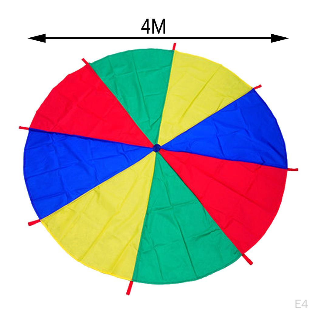 4 Colors Kid Parachute with Handles Outdoor Games Toy