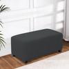 4 Sizes Jacquard Durable  Stretch Footrest Ottoman Cover Folding Storage Stool Furniture Protector Rectangle Slipcover