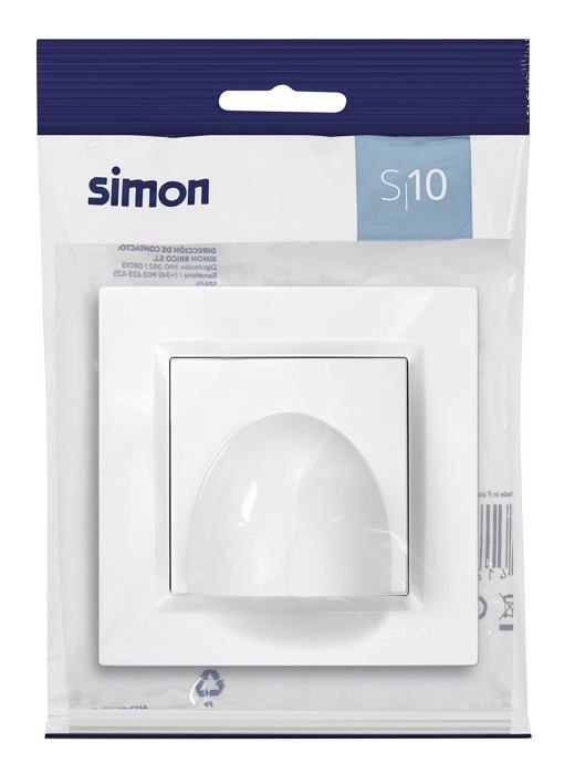 Sortie de câble - simon - f1090801030 - blanc - intérieur - installation facile