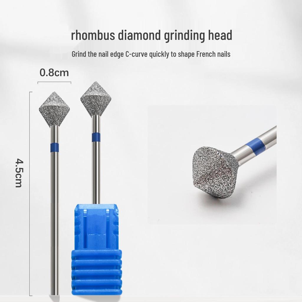 Diamond Rhombus Nail Grinding Head Shaping Tool
