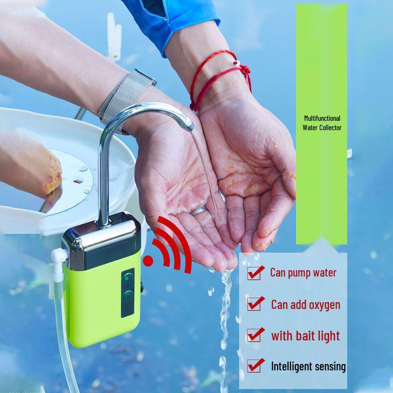 Tragbarer wiederaufladbarer elektrischer Wasserspender für Händewaschen im Freien und Belüfter zum Angeln
