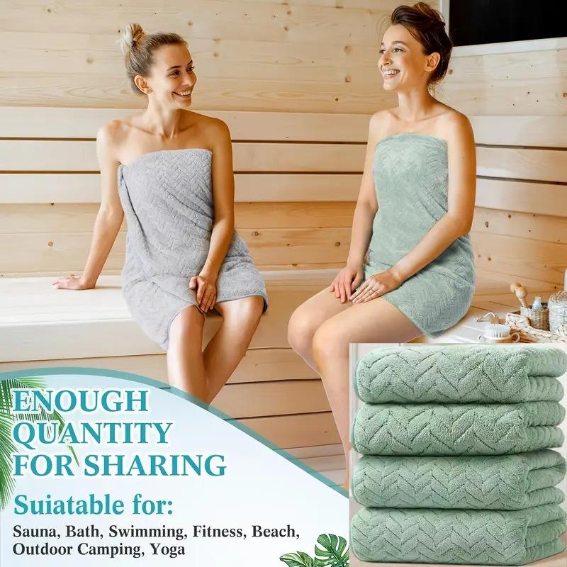 Thickened Absorbent Wheat Ear Coral Fleece Towel Bath Towel