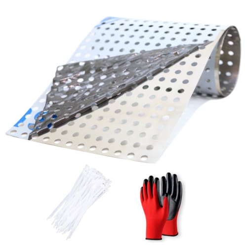 UME-STAR Perforated Metal Stainless Steel Punching Board for Balconies, Windows, Gardening, Fall Prevention, 0.3mm Thick (20cm Wide x 200cm Long)