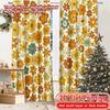 2pcs, 2D FLAT PRINTING Curtains (Without Rod) Floral Harmony Christmas Holiday Curtains with Digital Printing Yarn Curtains