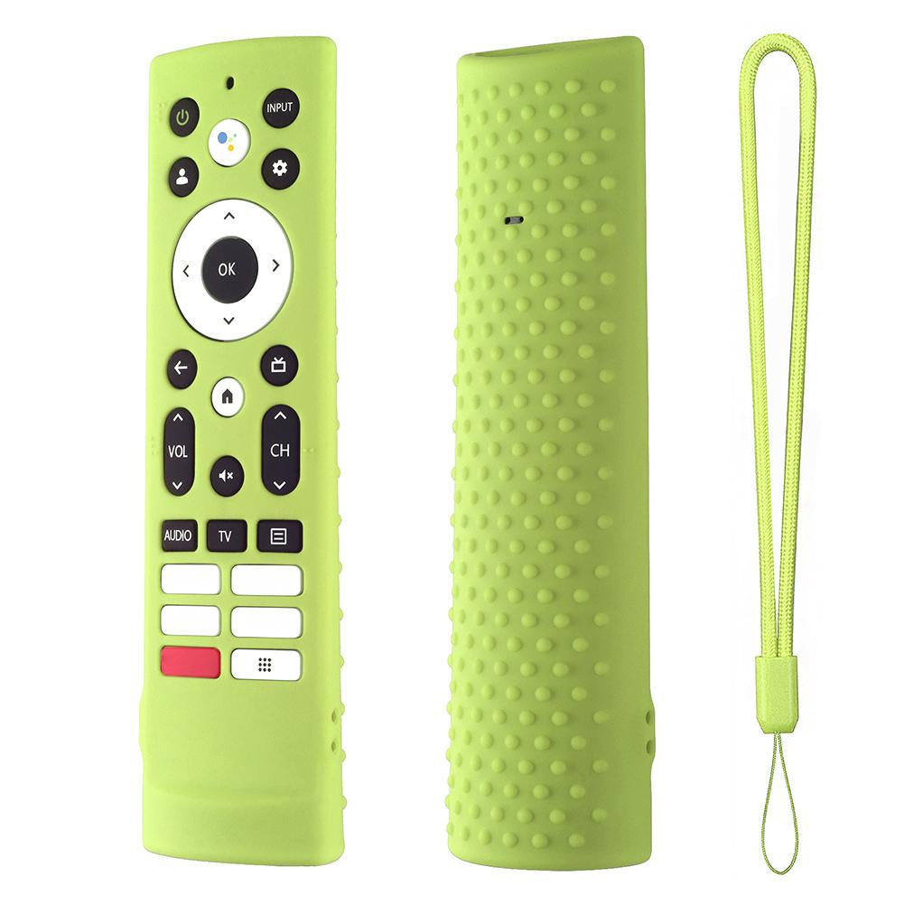 Silicone Case Anti Slip Remote Control Case with Removal Lanyard TV Remote Control Case Cover for Hisense Voice Remote ERF3V90H