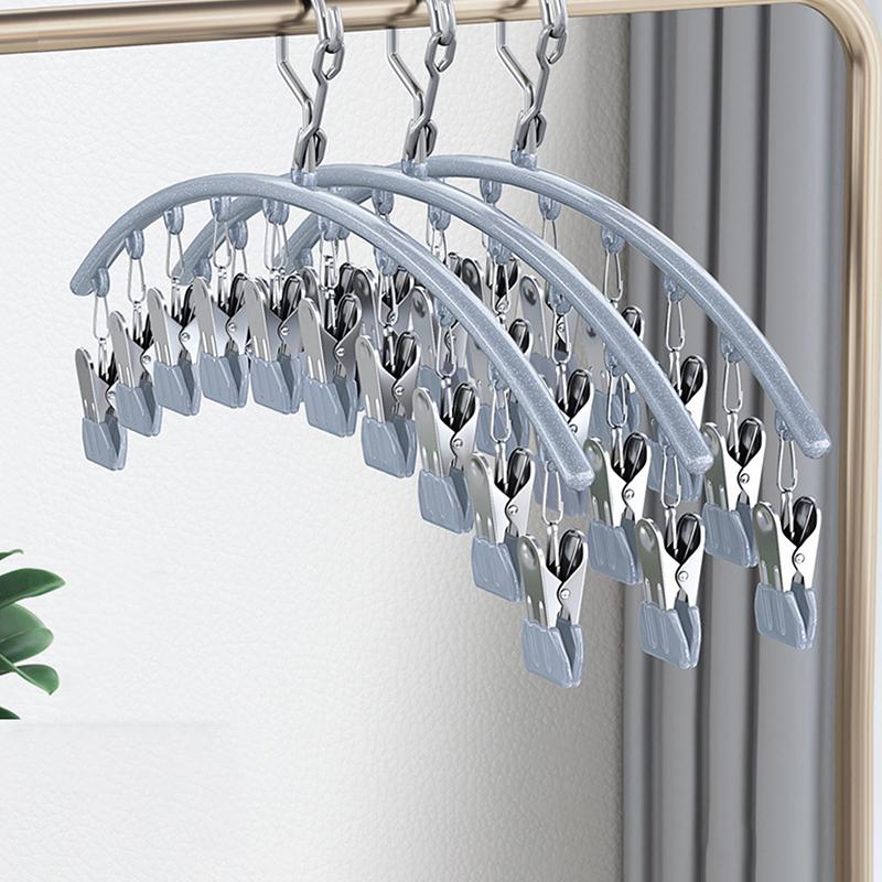 Edelstahl Wäschetrockner Metall Wasserdicht Trockenständer 10 Klammern Haken Wäscheständer Bügel Unterwäsche Socken Halter