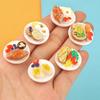 Accessoires Dollhouse Mini Decor Set Diy Tray Foodware Tableware Breakfast Afternoon Tea Scene Model Diy Toys Doll Accessories
