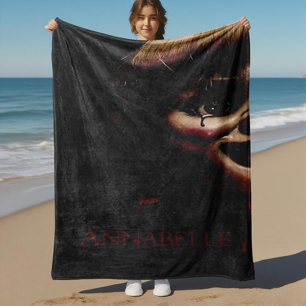 1PC Annabelle Outdoor Flannel Blanket Soft Plush Decor for Picnics, camping,Bedroom, Playroom, Office1238A
