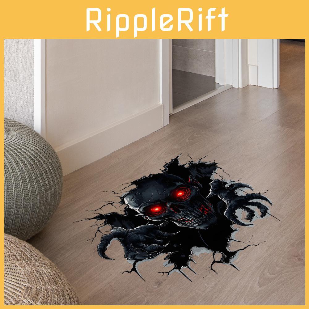 Halloween Wall Scary Breaking Skull Bedroom Living Room Home Decoration Stickers