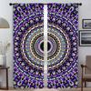 Window Curtain for Room 2 Panel Trippy Vibrant Mandalas Kitchen Curtains Halloween Decoration Shades Tulle for Bedroom Partition