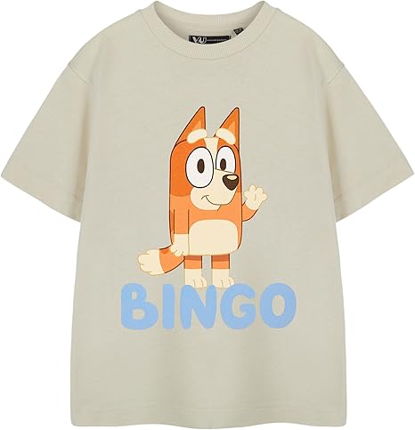 BlueY Kids Cartoon T-Shirt Crew Neck Short Sleeve Graphic T-Shirt | Simple Classic Casual Top | Character Clothing for Kids 100