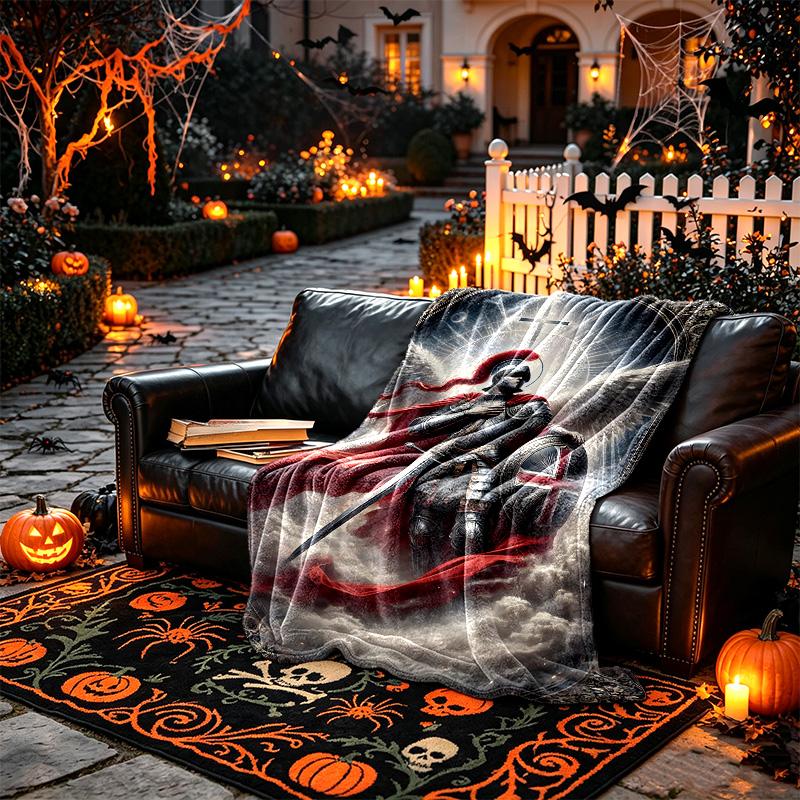 [Knight Warrior Blanket] Soft Throw Blanket for Bed Sofa, Holiday Gift Blanket for Women Men Family Friend