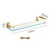 60cm Badezimmer Glasregal & Spiegelhalter – Einzelne Ebene