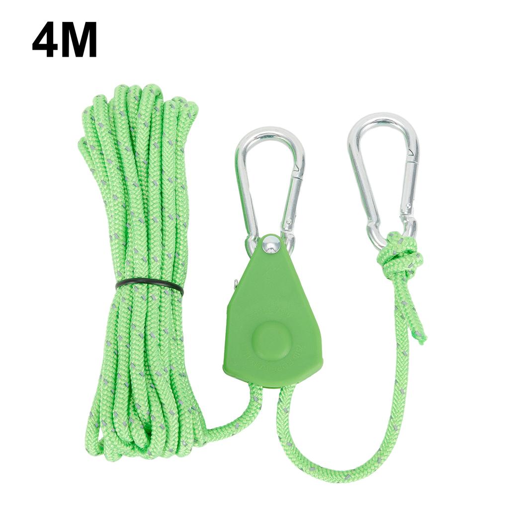 Ratchet Hanger Rope Stainless Steel+nylon Tent Pulley 4mm*4m