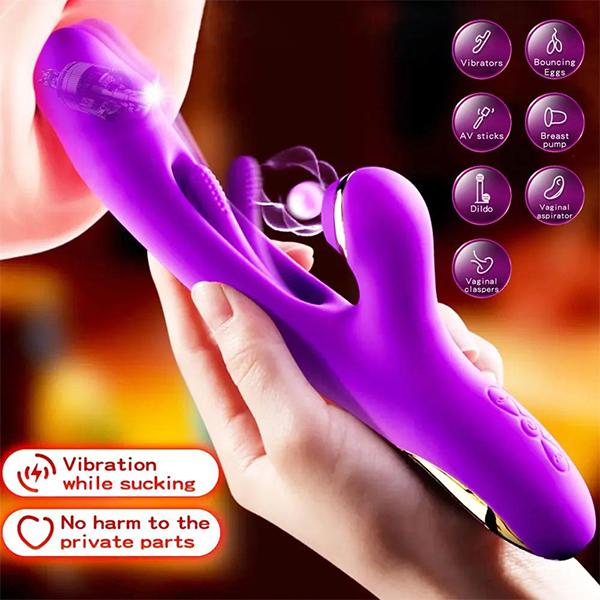 Donne Schiaffo Del Clitoride Vibratore Dildo Della Vagina Clitoride Stimolatore Del Clitoride Vibratore Stimolatore del punto G Vibratore Del Coniglio Giocattoli Del Sesso Femminile Prodotti Per Adulti