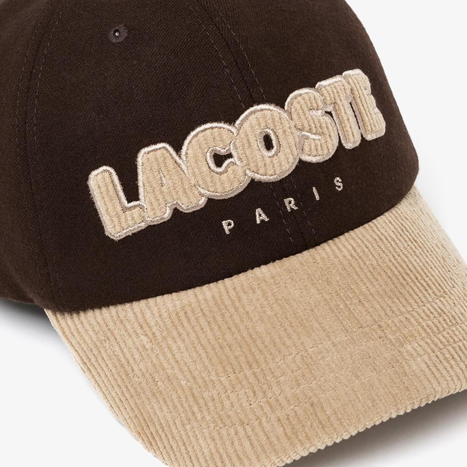 [lacoste] Men's Corduroy Lettering Patch Ball Cap RK413E-55NSKB