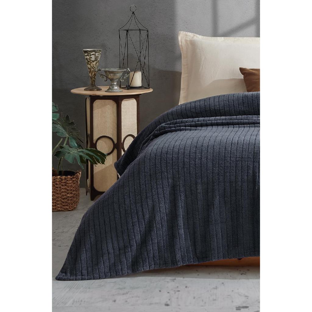 Bequem | Gestreifte Wellsoft-Einzeldecke
