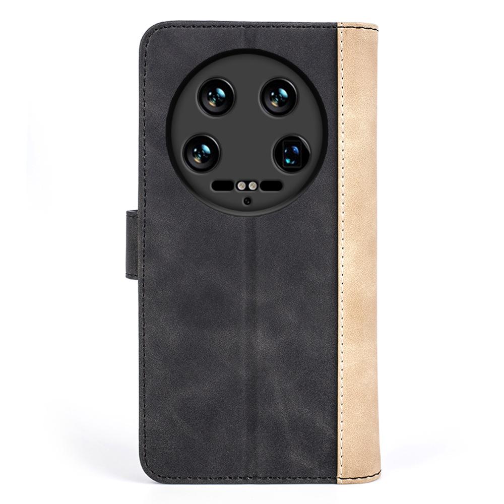 For Xiaomi 14 Ultra Wallet Phone Case PU Leather Color Splicing Leather Flip Cover