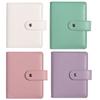 A7 Macaron Color 6 Ring Binder Pu Clip-On Notebook Leather Loose Leaf Notebook Cover Notebooks Journal Kawaii Stationery Quality