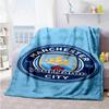 Manchester City Personalized Name Blanket Multi-purpose Customizable Blanket Soft Warm Cozy Perfect for Nap Bed Seaside Couch Four Seasons Multipurpos