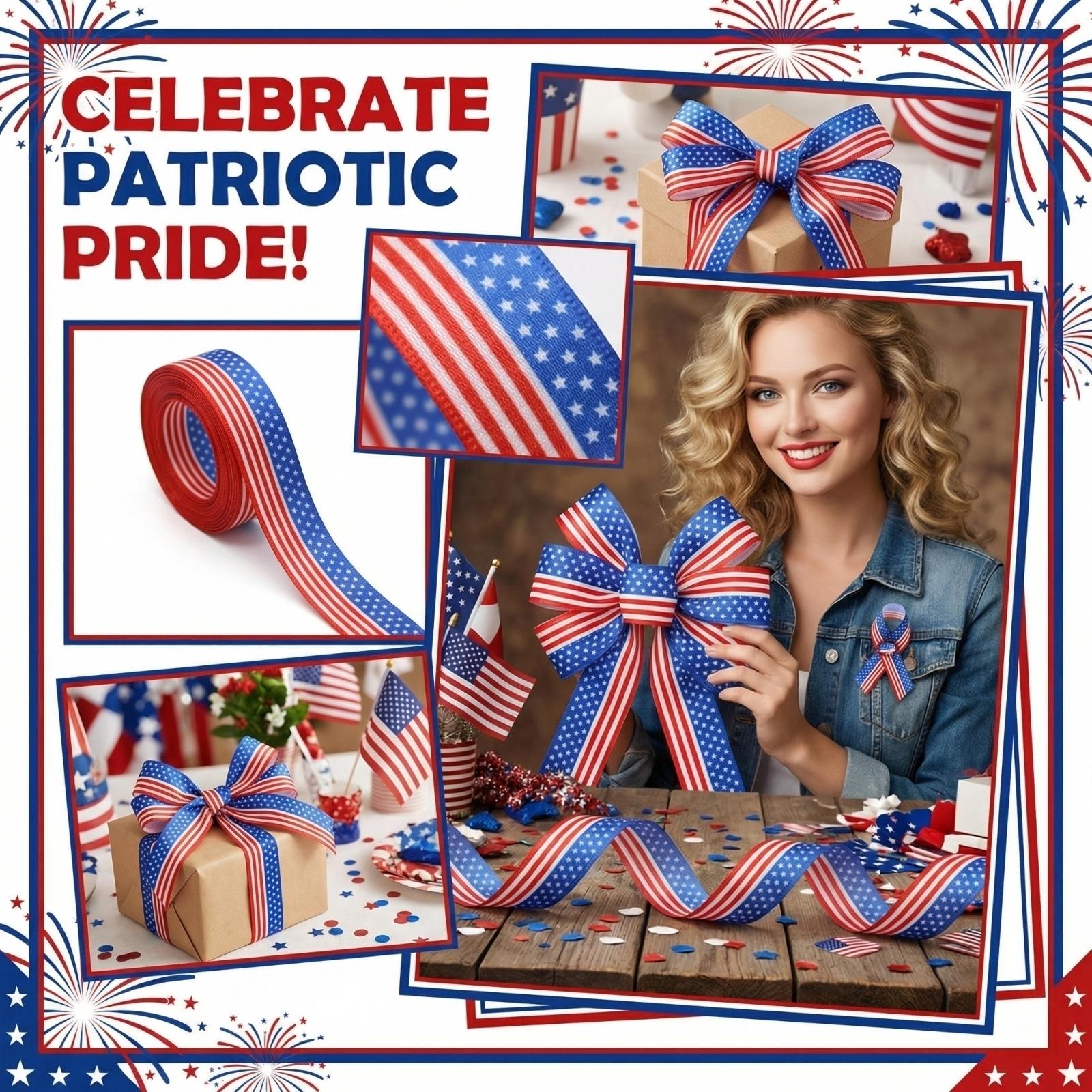 

American Independence Day Ribbon, A Must-have Decorative Ribbon For Presidential Campaigns. One Size