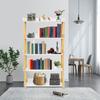 5-Tier Wooden Open Bookcase, Modern Display Bookshelf, Tall Book Shelf Labor-saving Cleaning for Corridors, Balconies,Study Room