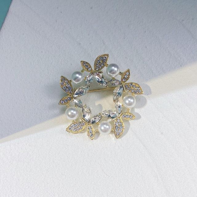 

Женская мода геометрическая брошь со стразами стеклянные броши для женщин круглая булавка свитер кардиган одежда аксессуары