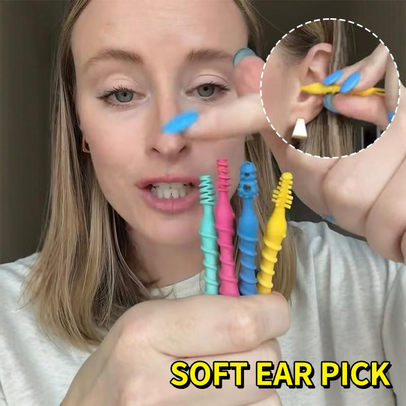 4 Adet Kulak Kiri Temizleme Aleti Yeniden Kullanılabilir Yumuşak Spiral Kulak Temizleme Çıkarma Kulaklar Temizleyici Tıkaçlar Spiral Bakım Güzellik Sağlık Kepçe Aletleri