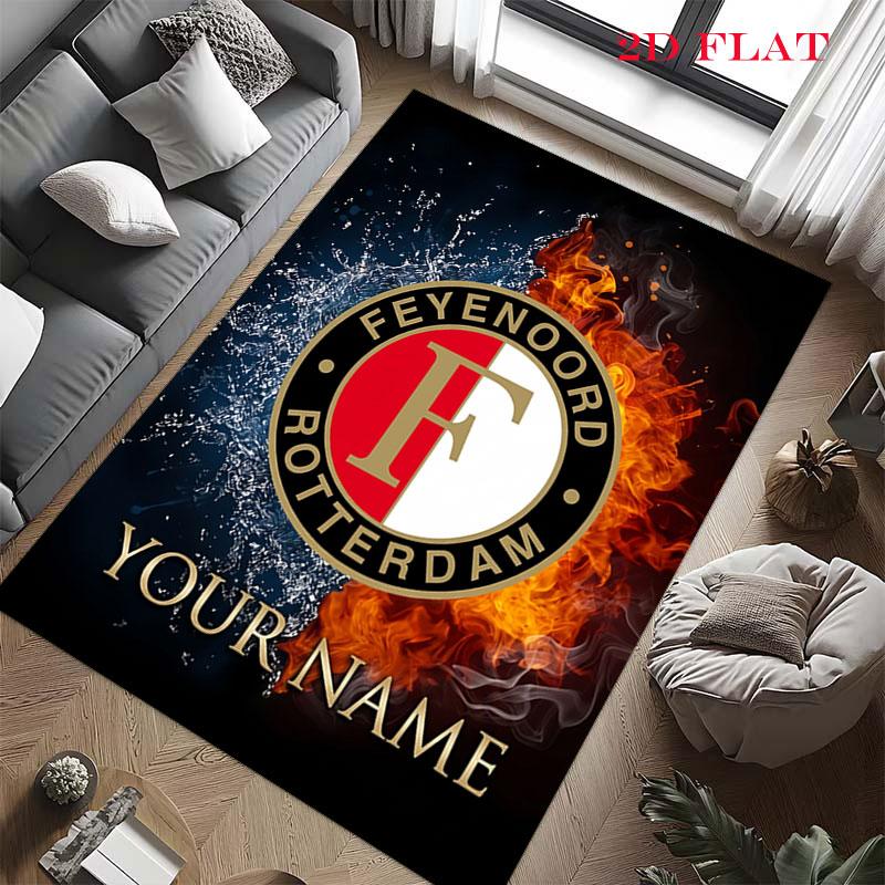 Custom Feyenoord Carpet Rug for Living Room Bedroom Home Sofa Decoration,Kids play Nonslip Floor Mat