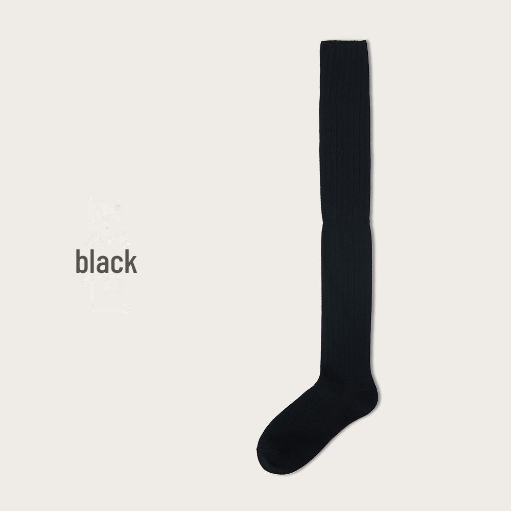 

Осенние и зимние утягивающие чулки JK выше колена - модные тонкие носки с ворсом для женщин Women s one size 35-39 чёрный