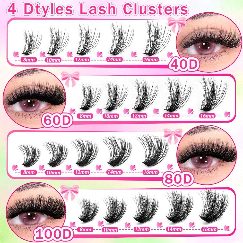 Wispy Style False Eyelashes Natural Look Fake Eyelash DIY Lash Extension Kit  Eye Lash Extension