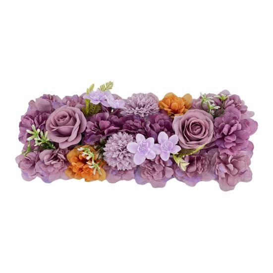 Artificial Rose Flower Row Faux Silk Rose Panel Backdrop DIY Floral Wall Decor for Wedding Arch Reception Ceremony Centerpiece Birthday Party Decor