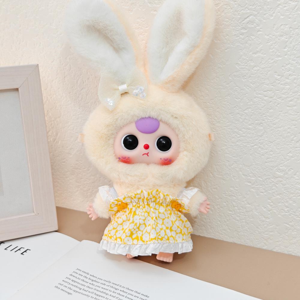 Macaron Little Rabbit Doll Clothes: Cute Pendant, Outfit for 3-Year-Old, Blind Box Edition