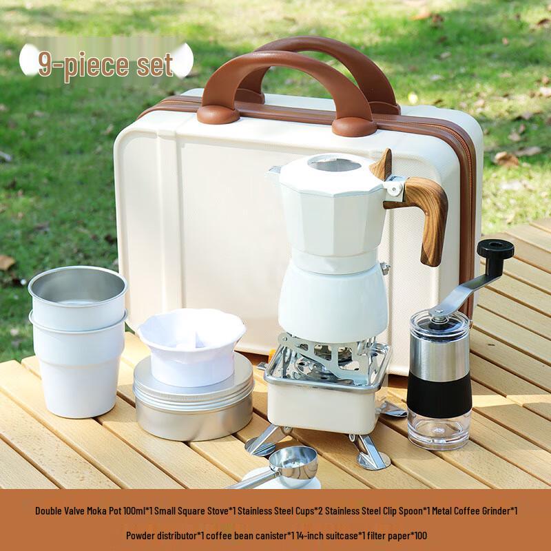 Набор для приготовления кофе мока на открытом воздухе