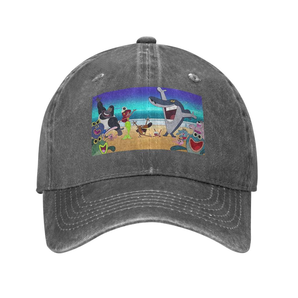 Unisex Baseball Hats Zig & Sharko Cartoons Kid Denim Fabric Streetwear Baseball Caps Hip Hop Cap Casquette