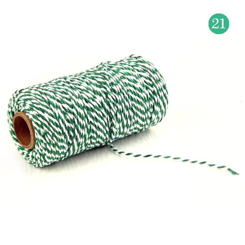 100 Meter 2 mm Baumwoll-Bäckerschnur, Baumwollkordel, Seil für Heimdekoration, handgefertigte Weihnachtsgeschenkverpackung, Basteln, DIY-Geschenkpapier