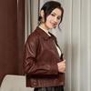 Sanpowa Women's Casual PU Leather Jacket