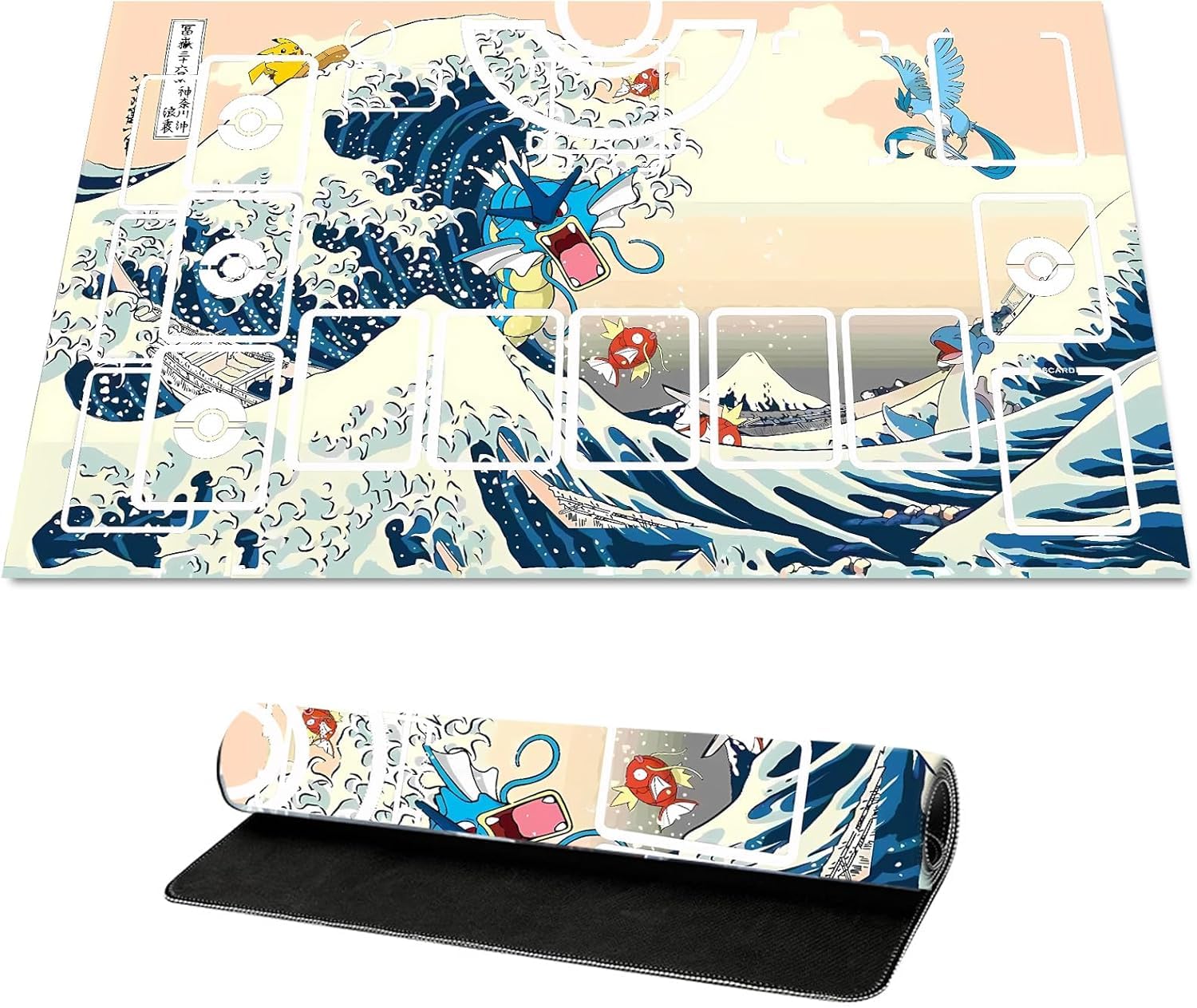 

Игровой коврик с полной прошивкой Резиновый игровой коврик для одного человека Эксклюзив для битв TCG Высококачественный игровой коврик Pokemon Водонепроницаемая сумка для хранения в комплекте Карточная игра