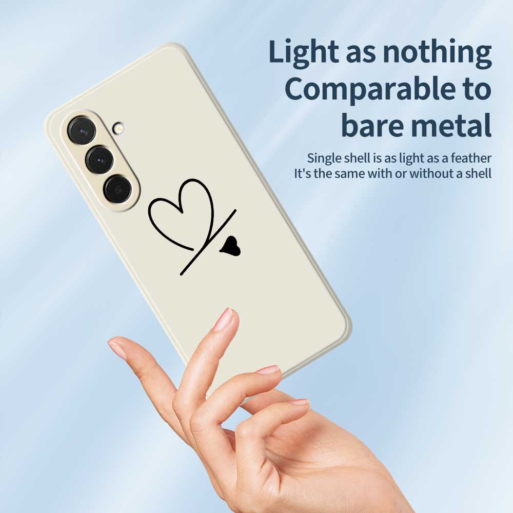 For Samsung Galaxy A36 5G Case Black Love Pattern Printing Straight Edge TPU Phone Back Cover