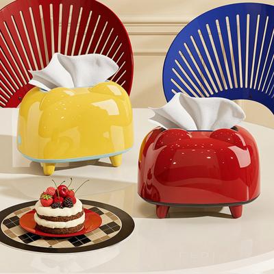 Dispenser Scatola Porta Fazzoletti Gatto Carino Portafazzoletti Cartone Animato Scatola Porta Tovaglioli in Plastica da Scrivania per Auto Casa Bagno Cucina Ufficio Decorazione