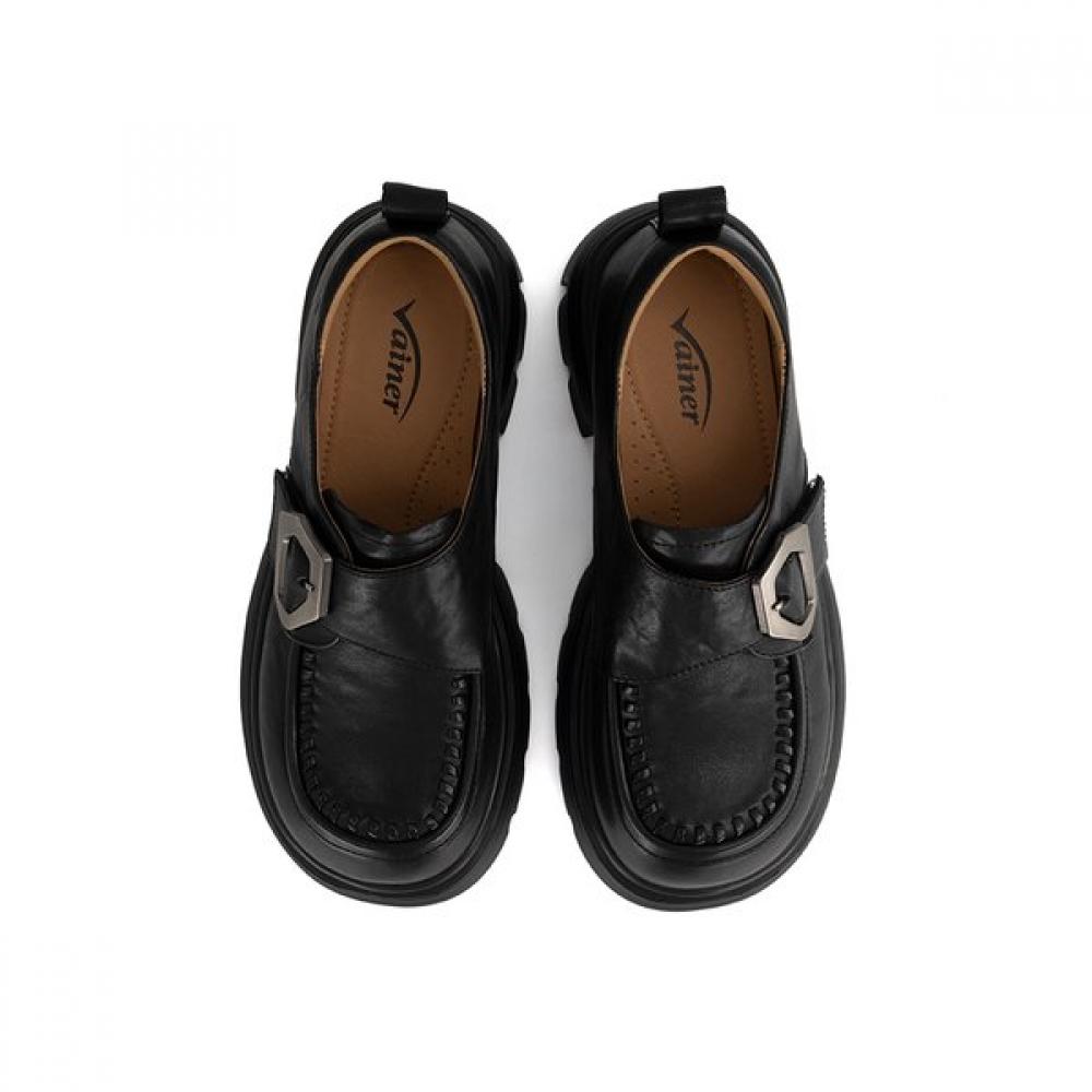 VAINER Women Comfort Oversole Loafer Black Samm040ak
