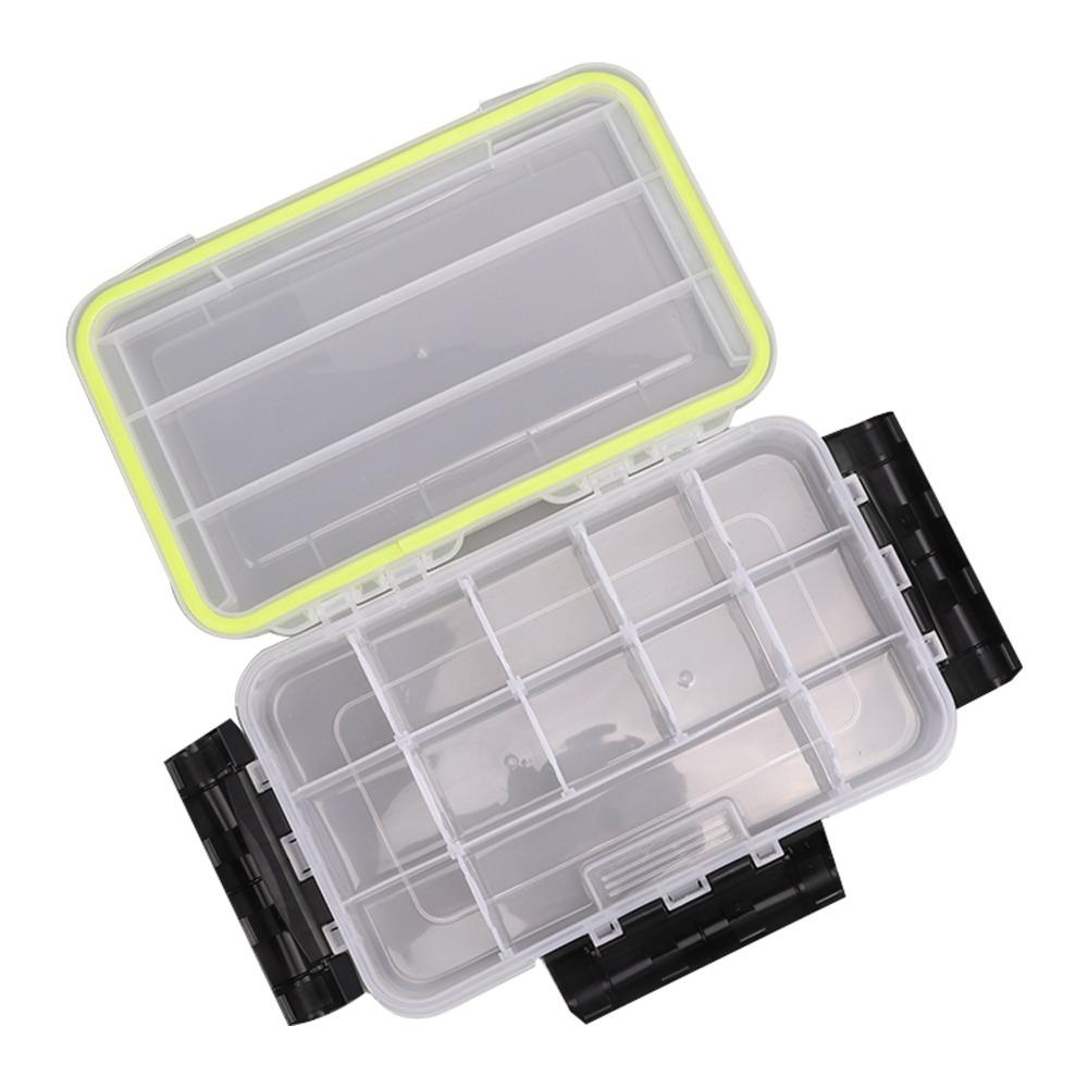 Transparent Lure Storage Box with Movable Dividers Fishing Organizer Box Lure Storage